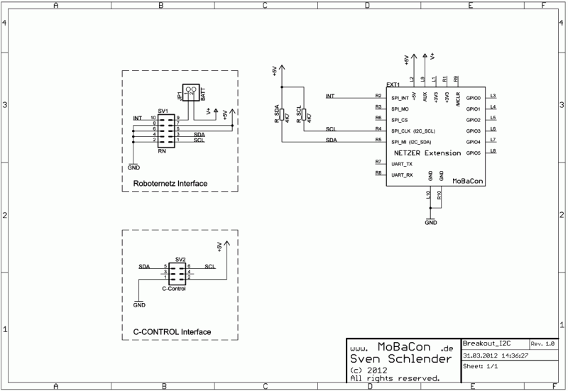 I2C Extension Schaltplan